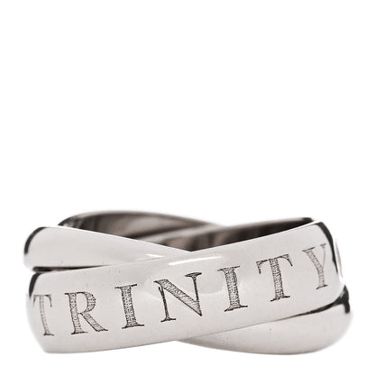 Cartier 18K White Gold 98 Xmas Limited Trinity Ring 51 5.75 1 of 5