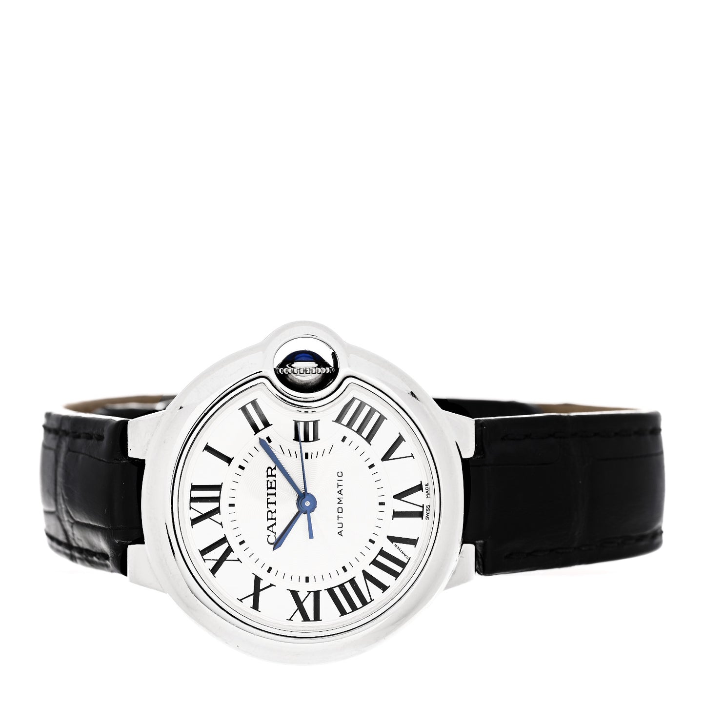 Stainless Steel Alligator 33mm Ballon Bleu De Cartier Automatic Watch