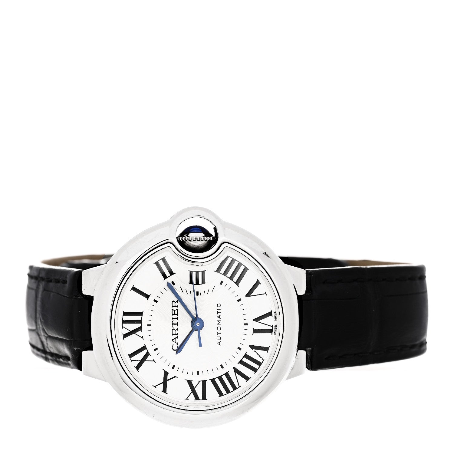 Cartier Stainless Steel Alligator 33mm Ballon Bleu De Cartier Automatic Watch 2 of 5