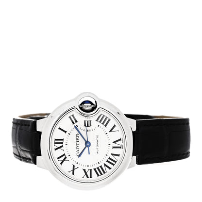 Cartier Stainless Steel Alligator 33mm Ballon Bleu De Cartier Automatic Watch 2 of 5