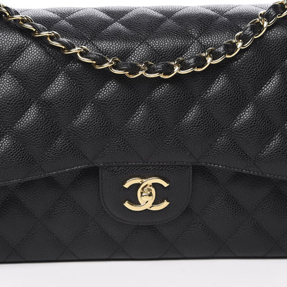 Chanel Caviar Quilted Jumbo Double Flap Black 7 of 11