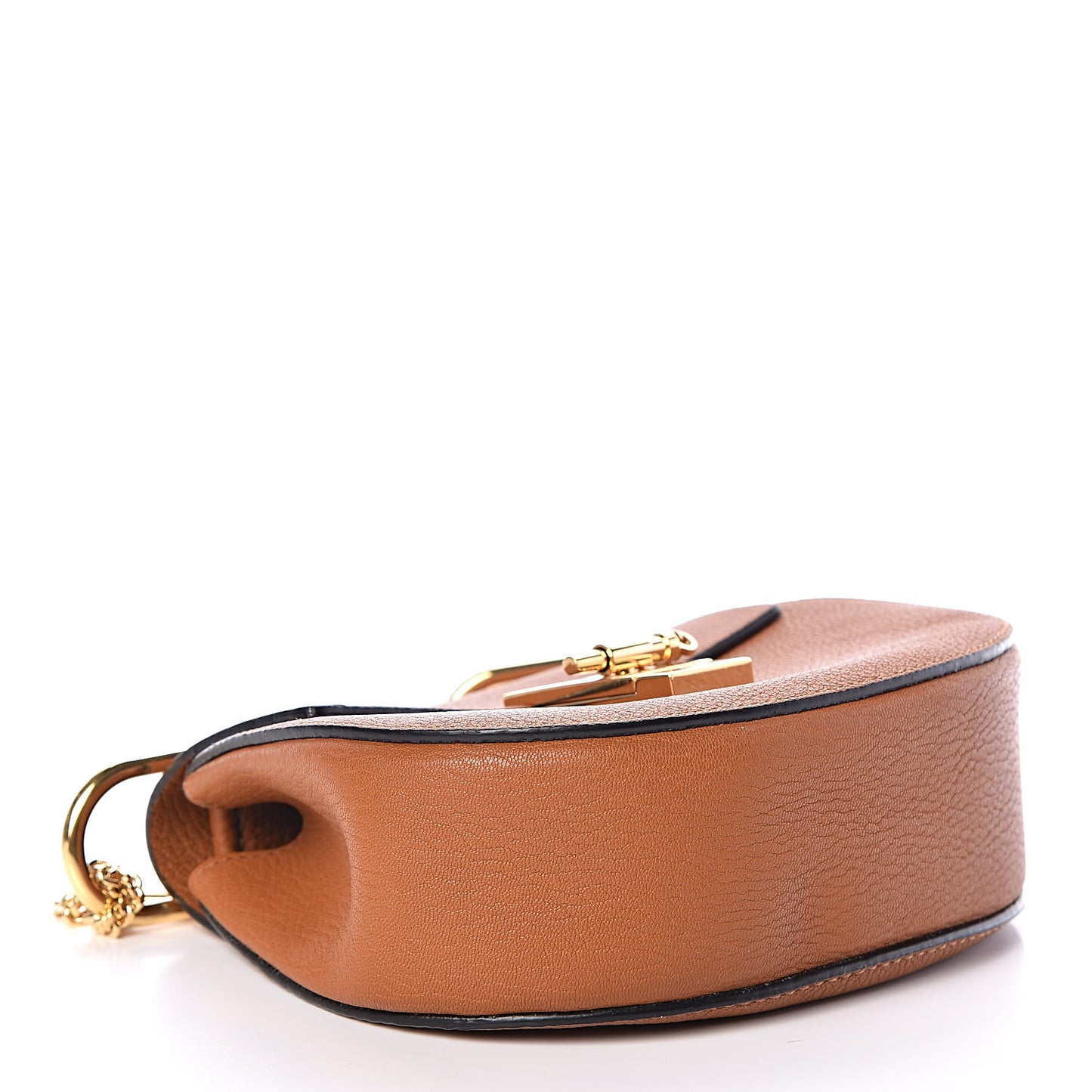 Grained Lambskin Mini Drew Shoulder Bag Caramel