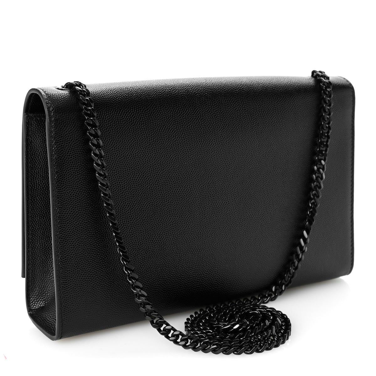 Grain De Poudre Medium Classic Monogram Monochrome Kate Satchel Black