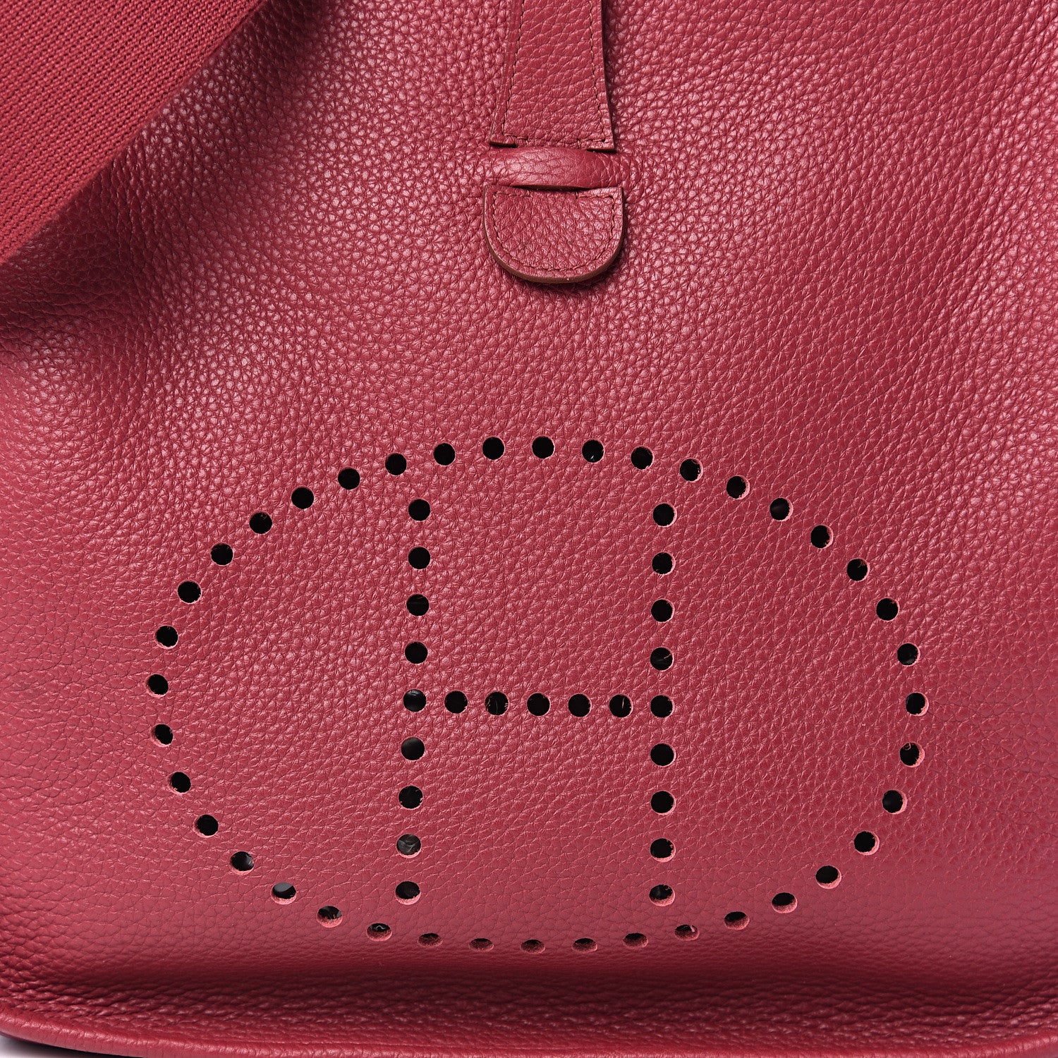 Hermes Taurillon Clemence Evelyne III GM Rubis 10 of 11