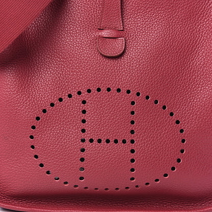 Hermes Taurillon Clemence Evelyne III GM Rubis 10 of 11