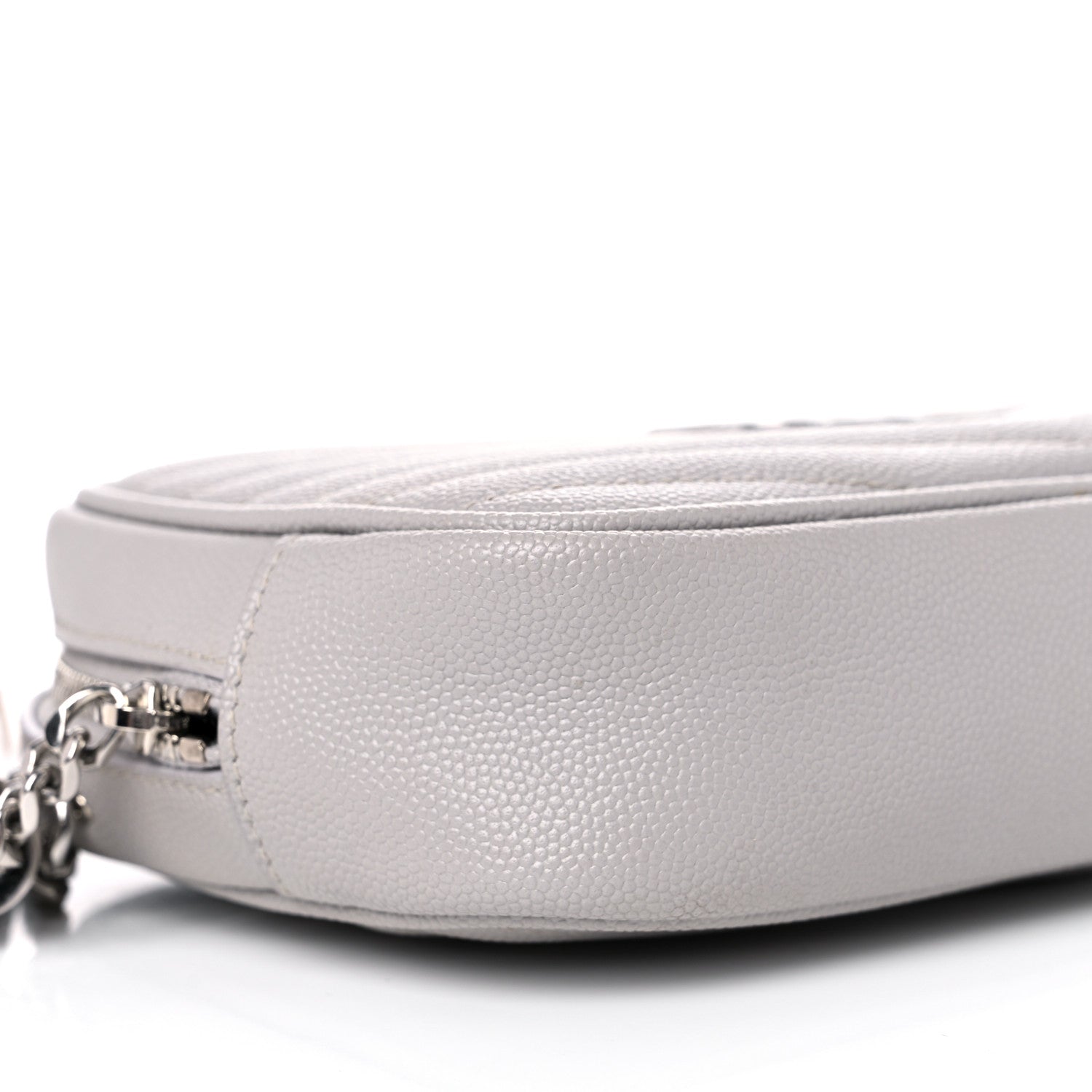 Saint Laurent Grain De Poudre Matelasse Monogram Mini Lou Camera Bag Granite 8 of 11
