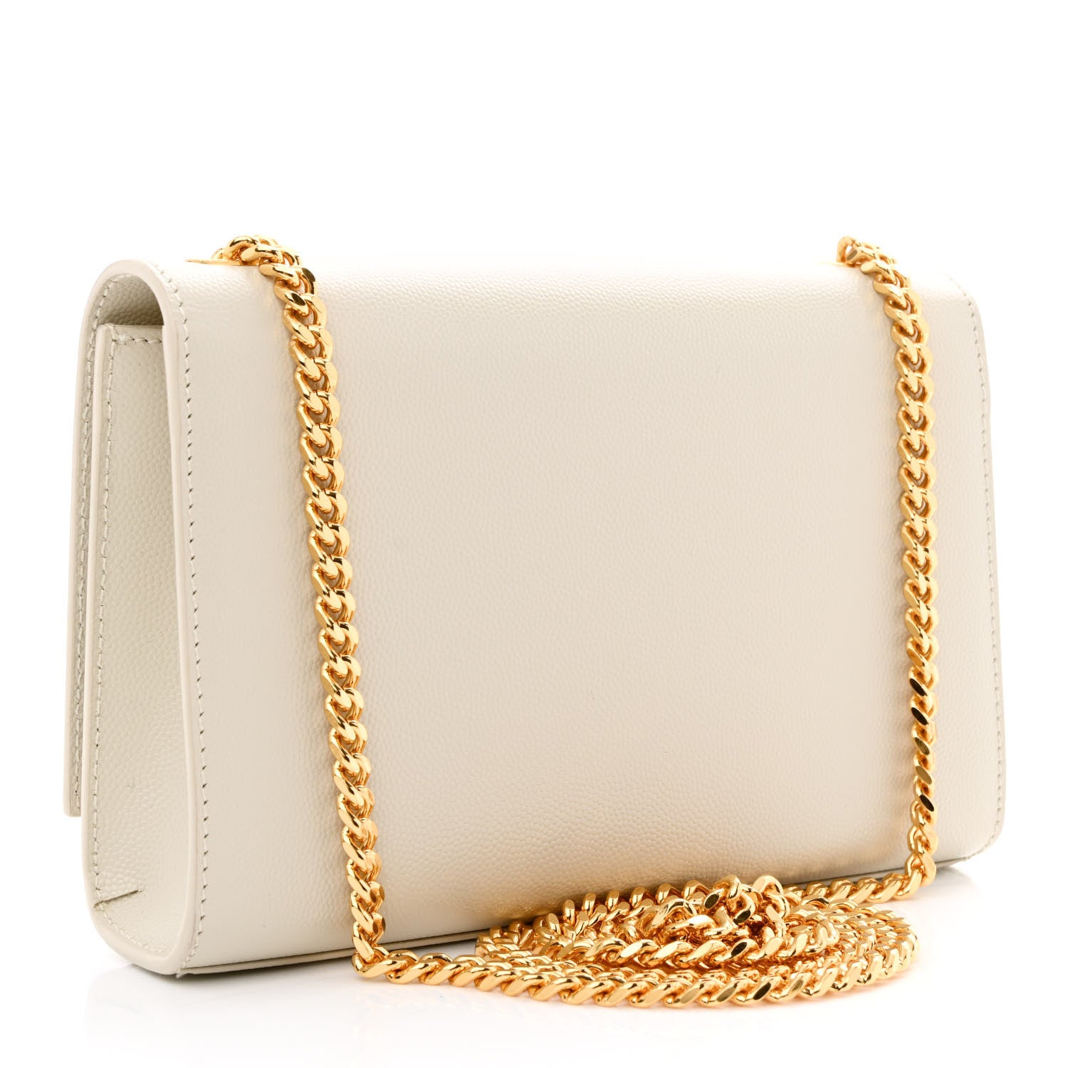 Saint Laurent Grain De Poudre Small Monogram Kate Satchel Crema Soft 2 of 9