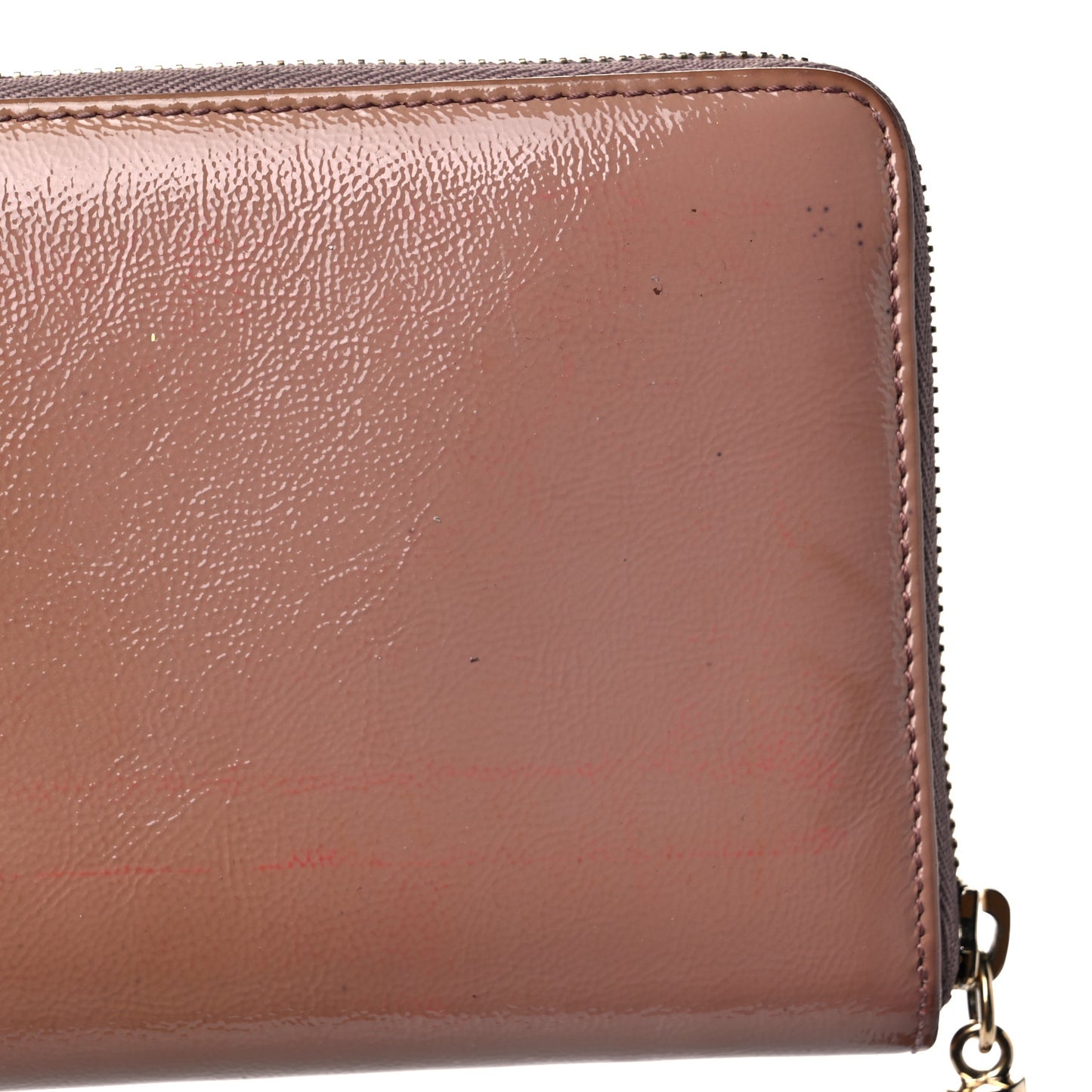 Patent Soho Zip Around Wallet Dark Cipria
