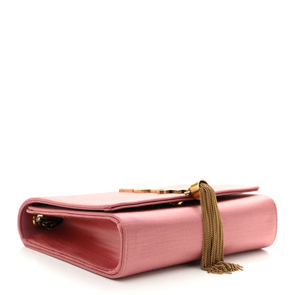 Saint Laurent Satin Small Classic Monogram Kate Tassel Satchel Coral Rose 4 of 10