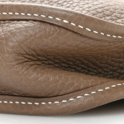 Hermes Taurillon Clemence Amazone Evelyne TPM Etoupe Bleu Indigo 10 of 11