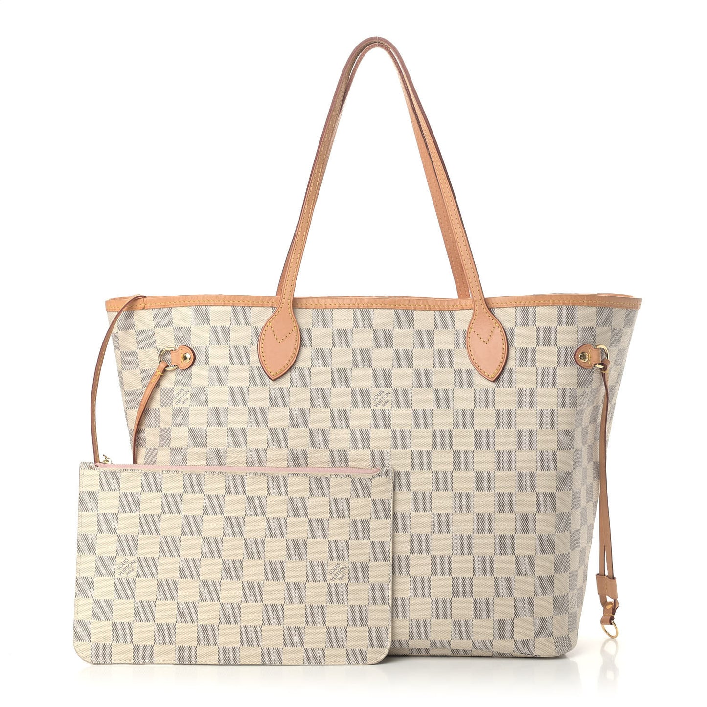 Damier Azur Neo Neverfull MM Rose Ballerine