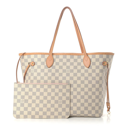 Louis Vuitton Damier Azur Neo Neverfull MM Rose Ballerine 1 of 13