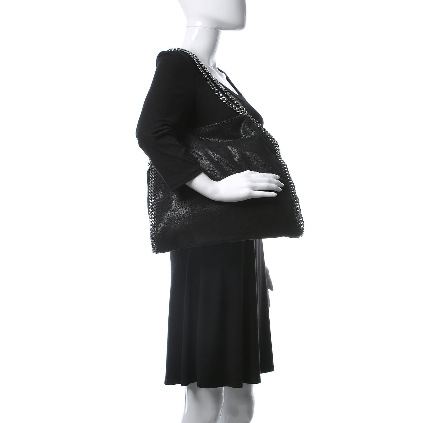 Shaggy Deer Small Falabella Tote Black