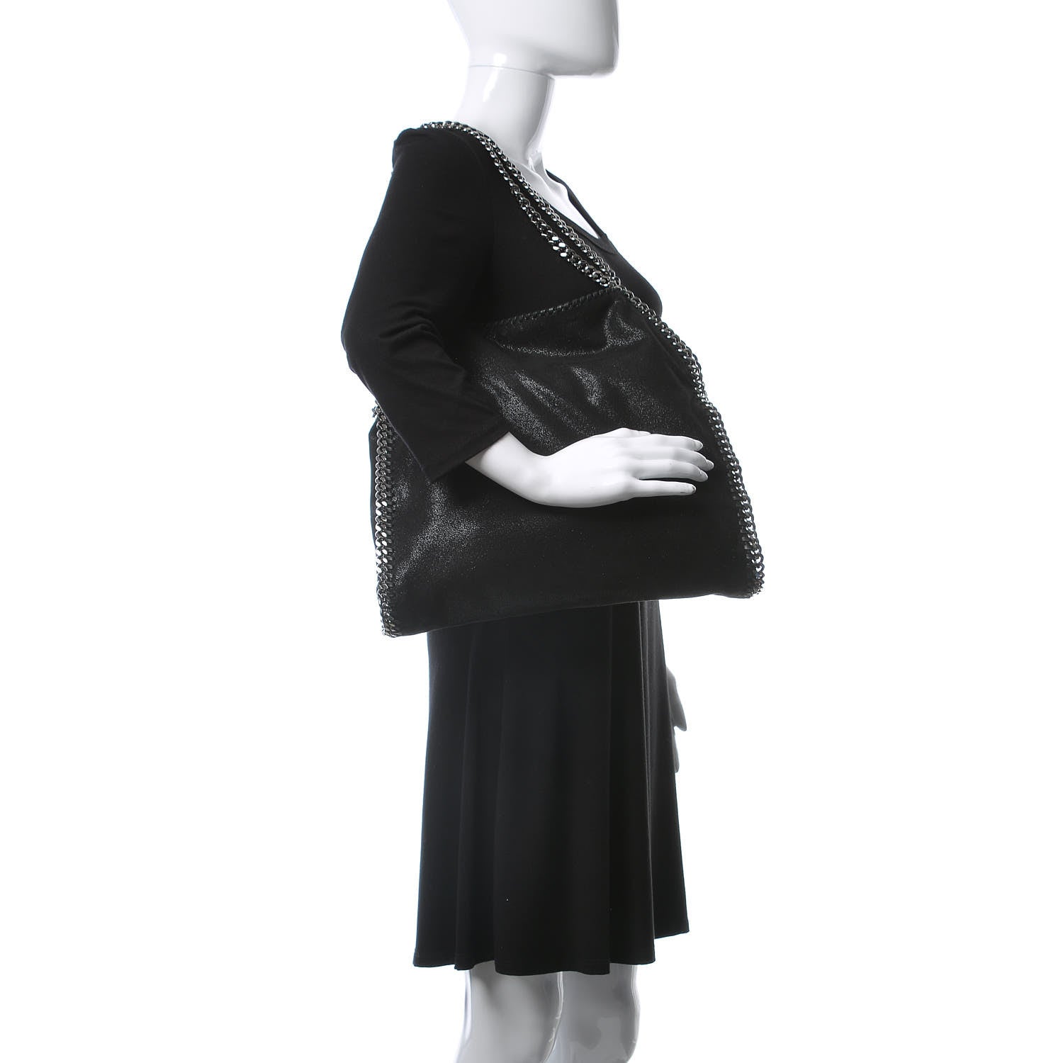 Stella McCartney Shaggy Deer Small Falabella Tote Black 2 of 9