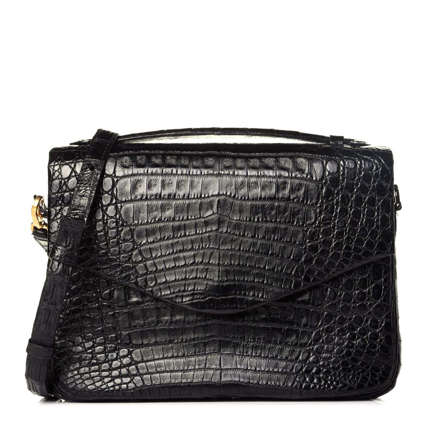 Crocodile Crossbody Black