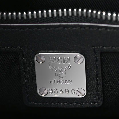 MCM Calfskin Ottomar Monogram Large Klara Hobo Black Beige 6 of 9