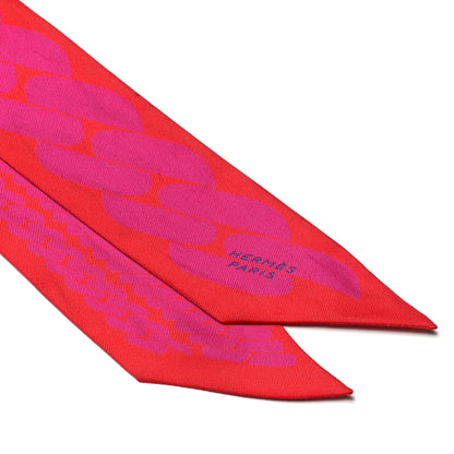 Hermes Silk Clic C'est Noue Twilly Rouge Grenadine Fuchsia 2 of 6