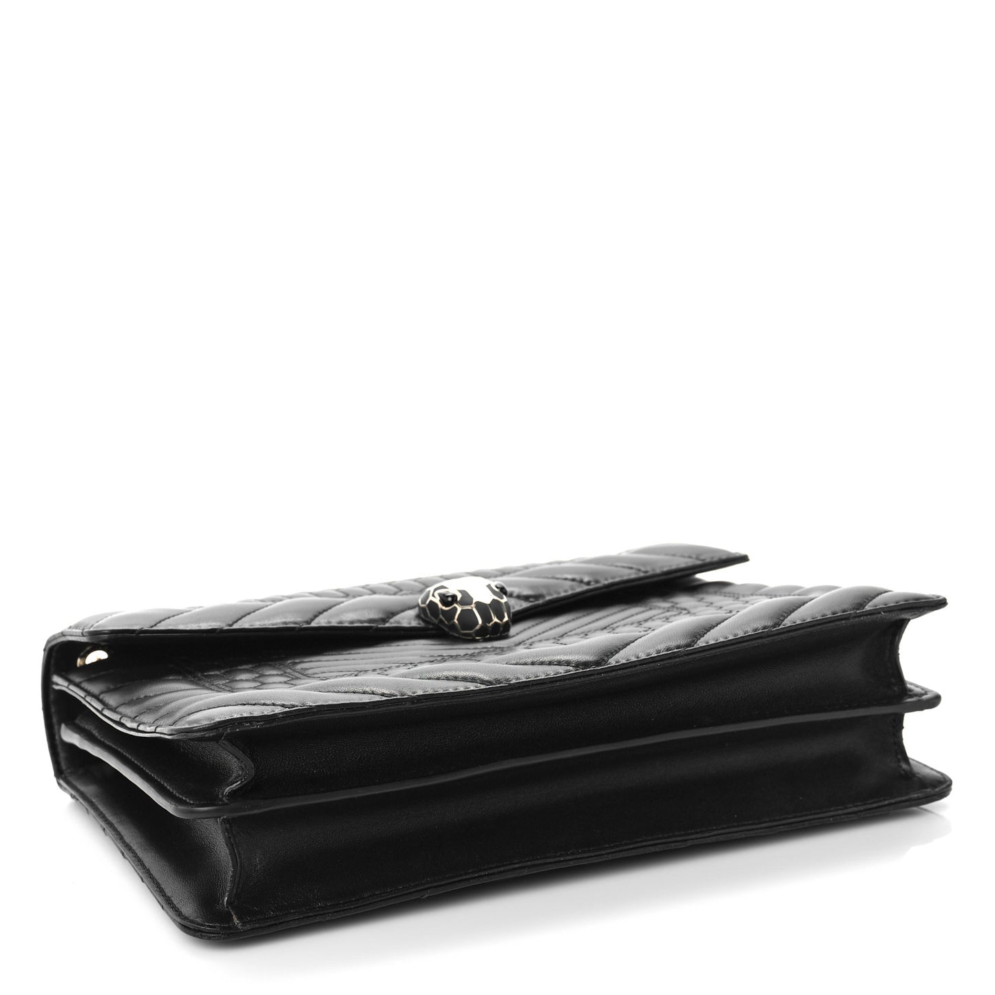 Calfskin Quilted Serpenti Forever Shoulder Bag Black