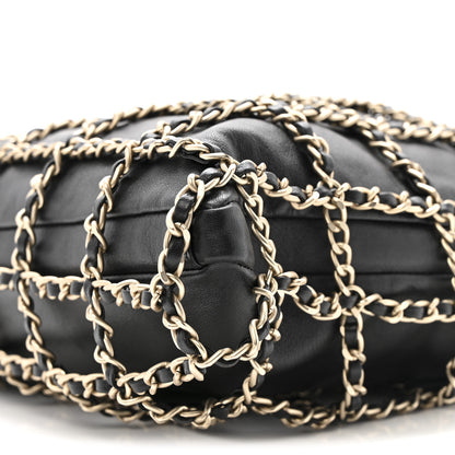 Chanel Lambskin Large Shopping Chain Tote Black 10 of 11
