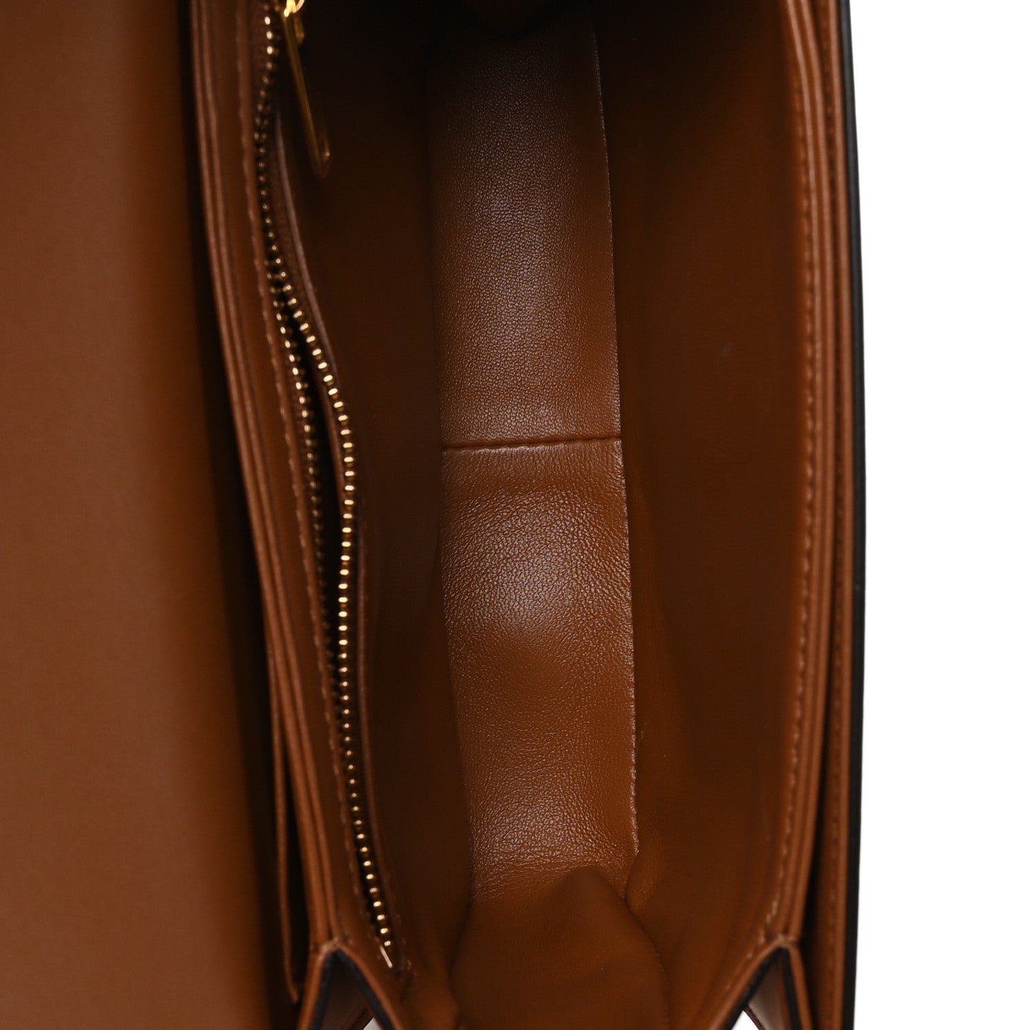 Celine Textile Natural Calfskin Teen Triomphe White Tan 5 of 11