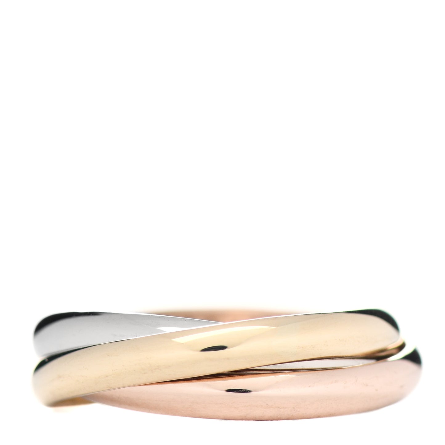 18K Pink Yellow White Gold Small Trinity Ring 51 5.75