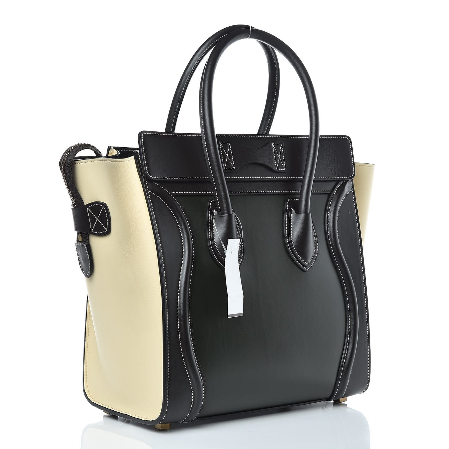 Smooth Calfskin Tri-Color Micro Luggage Light Emerald