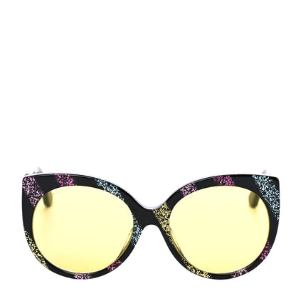 Gucci Glitter Acetate Cat Eye Sunglasses GG0325SA Black Yellow 4 of 7