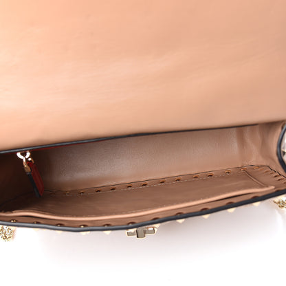 Valentino Garavani Nappa Large Rockstud Spike Shoulder Bag Camel Rose 7 of 9