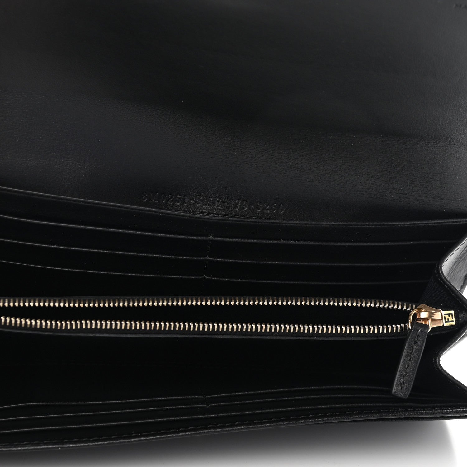 Fendi Vitello Liberty Century Lucido By The Way Continental Wallet Black 5 of 8