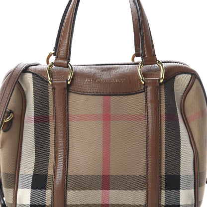 Burberry House Check Derby Calfskin Small Alchester Bowling Bag Tan 8 of 10
