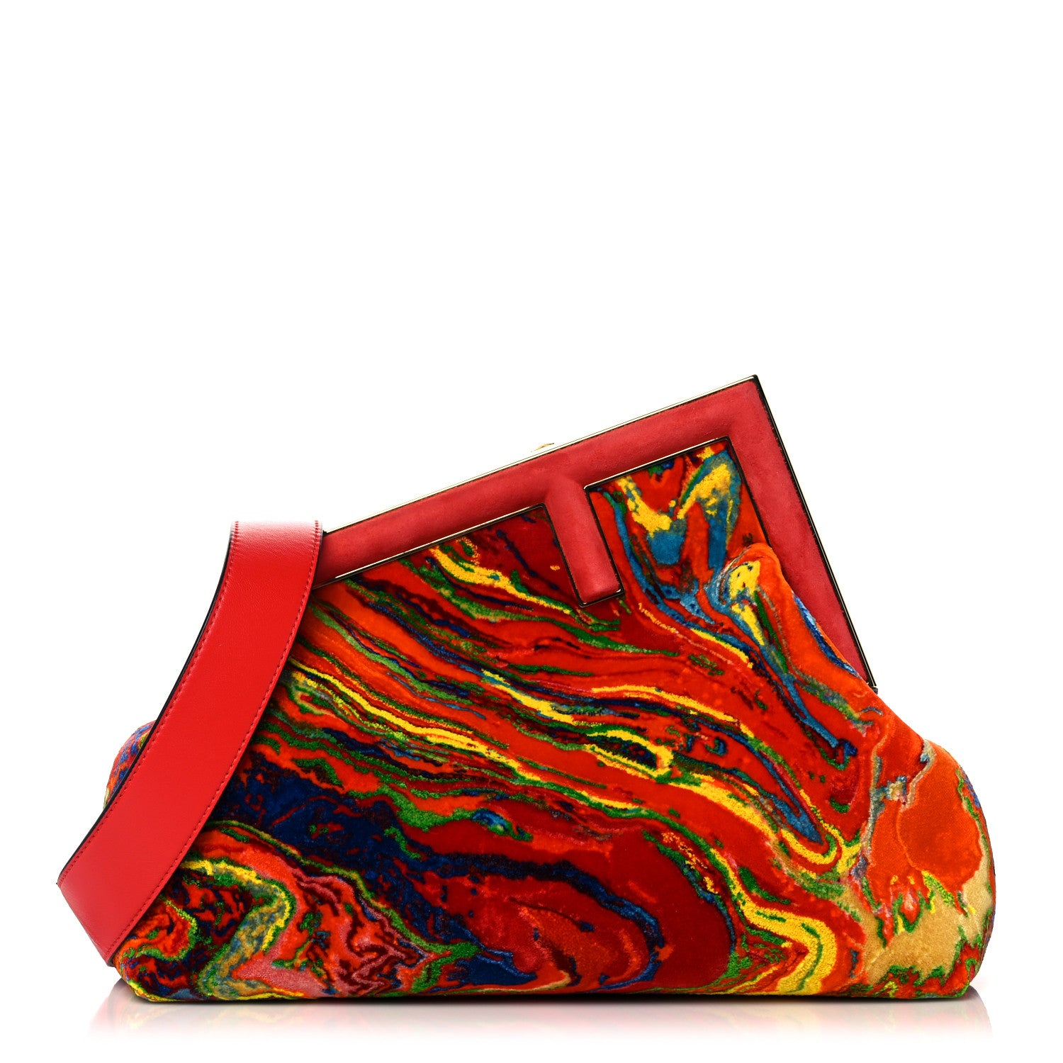 Fendi Velvet Marble Medium Fendi First Rosso Multicolor 1 of 10