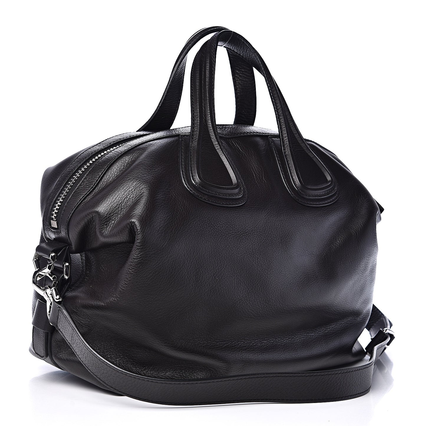 Waxy Grained Calfskin Medium Nightingale Black