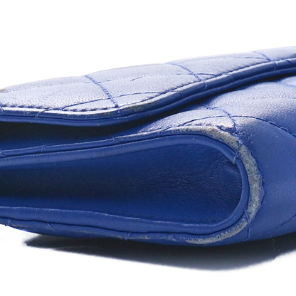 Chanel Lambskin Quilted Travel Wallet Royal Blue 10 of 11