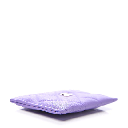 Chanel Caviar Quilted Card Holder Purple 3 of 7