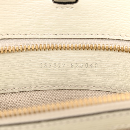 Gucci New Shangai Calfskin Tiger Savanah Textured Calfskin Medium Tote Chalky White Multicolor 7 of 15