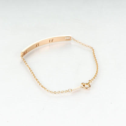 Tiffany 18K Rose Gold Diamond Atlas Bar Pierced Bracelet 3 of 6