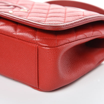 Chanel Caviar Quilted Medium CC Filigree Flap Red 6 of 12
