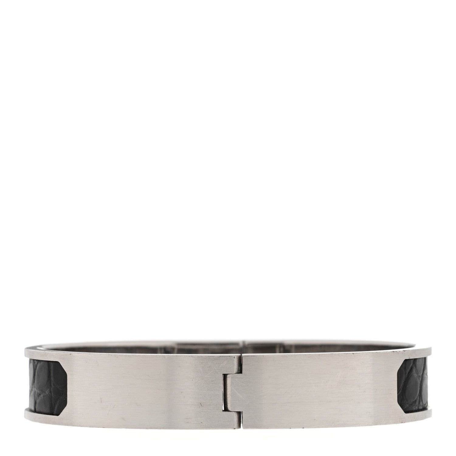 Hermes Matte Alligator Jet Bracelet GM Black 3 of 5