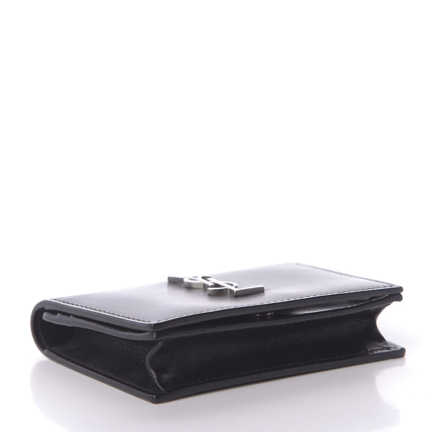 Saint Laurent Lambskin Monogram Card Case Black 4 of 7