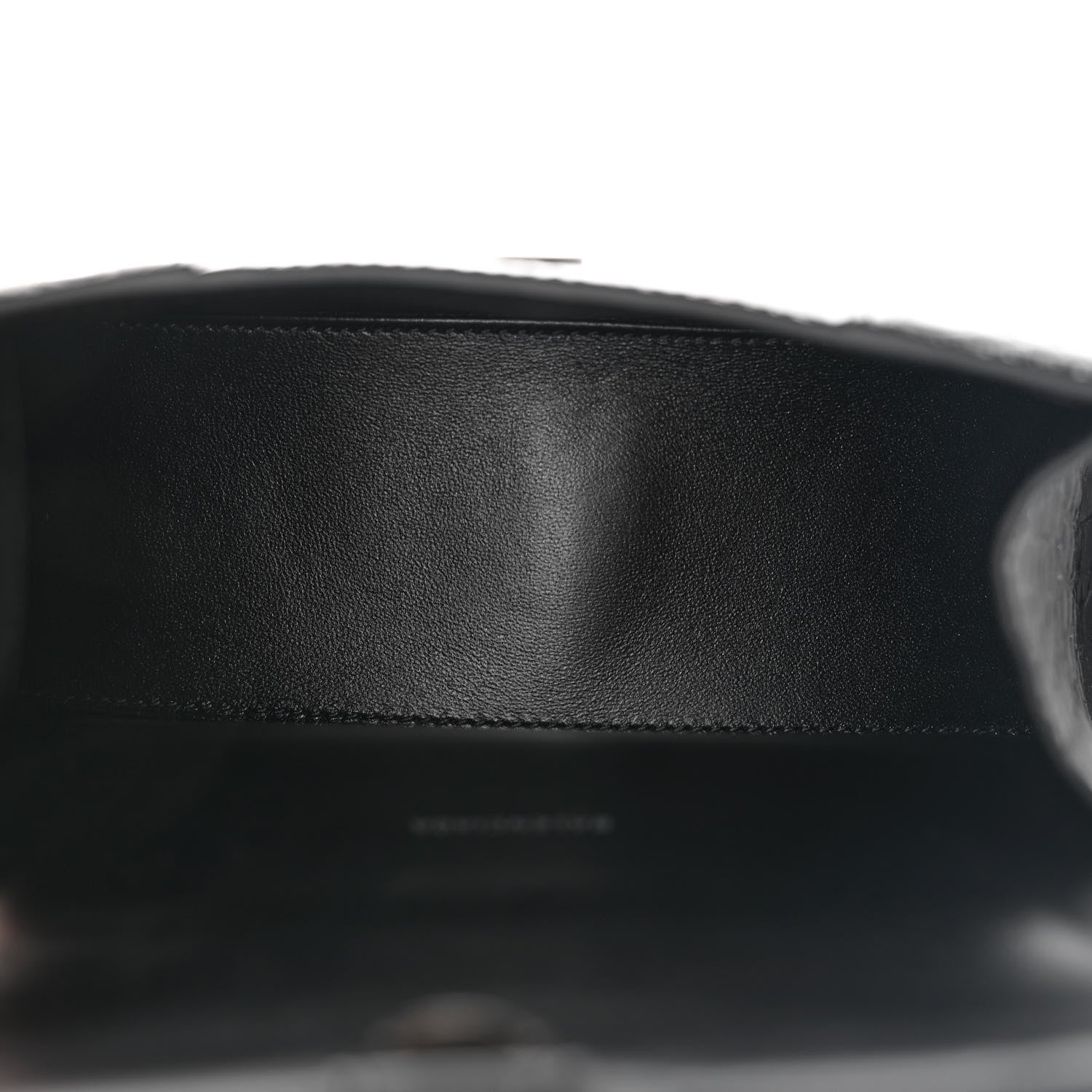 Balenciaga Shiny Calfskin Strass Monochrome Crocodile Embossed Hourglass Top Handle Bag XS Black 5 of 13