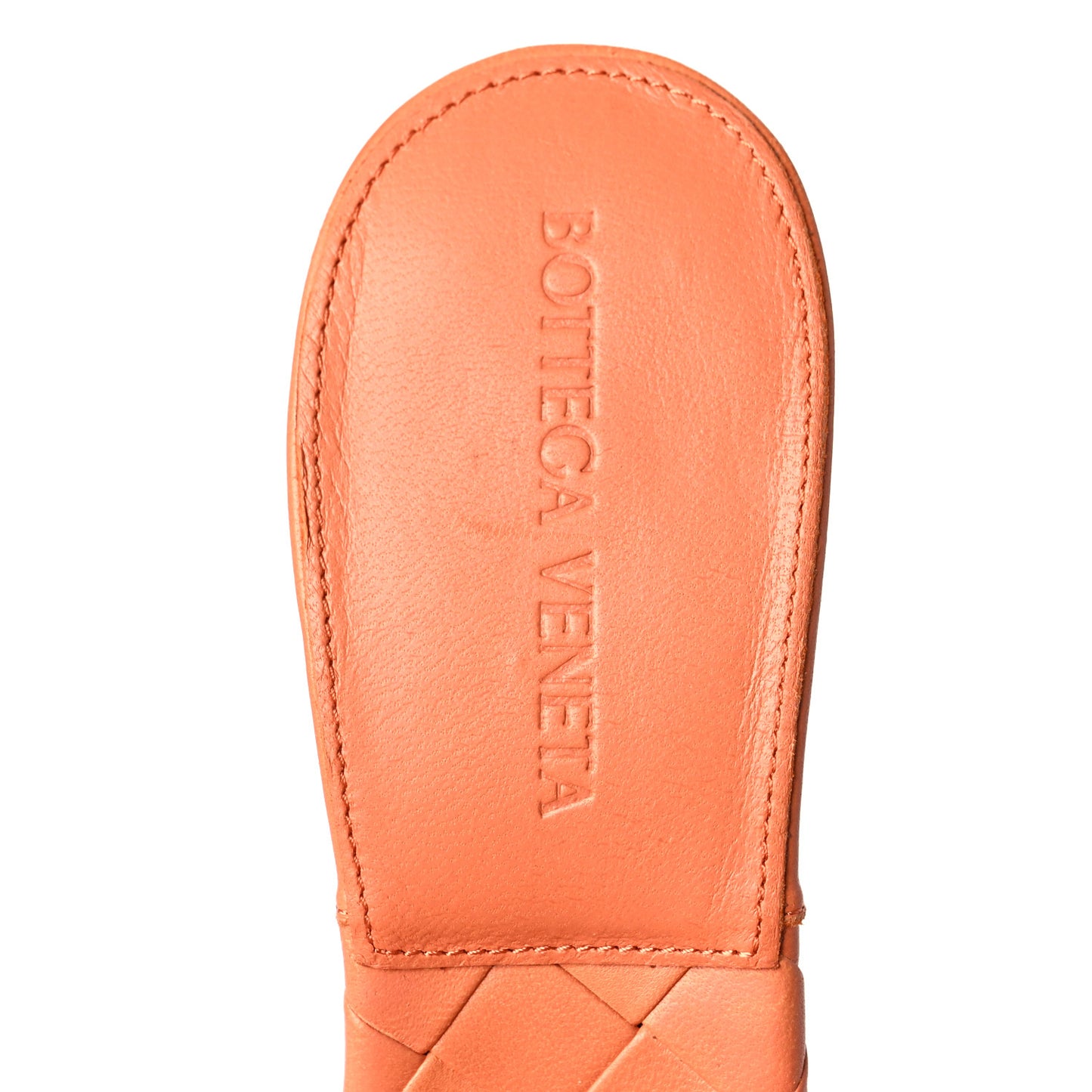 Nappa Maxi Intrecciato Lido Mule Sandals 36 Papaya
