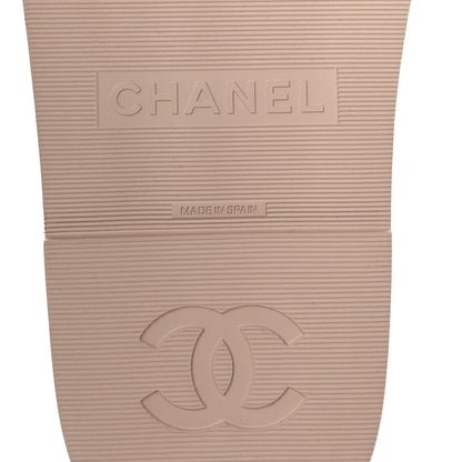 Chanel Fabric Pearl Cork CC Slip On Sandals 39 Pink 10 of 11
