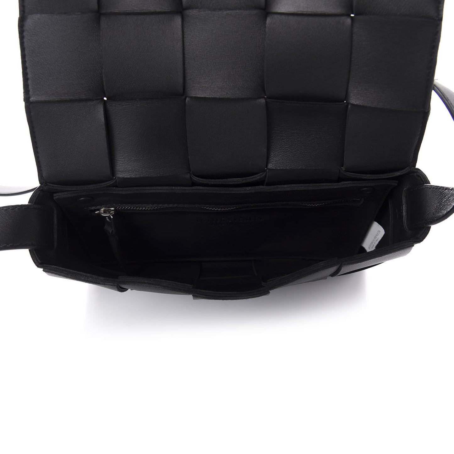 Lambskin Maxi Intrecciato Cassette Crossbody Bag Black