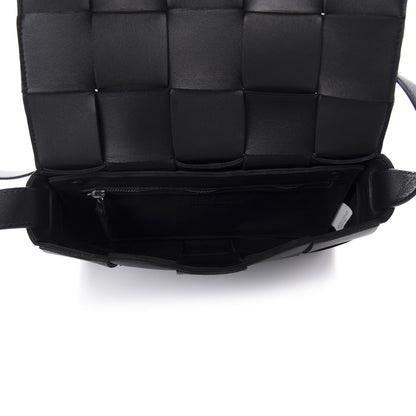 Bottega Veneta Lambskin Maxi Intrecciato Cassette Crossbody Bag Black 5 of 9