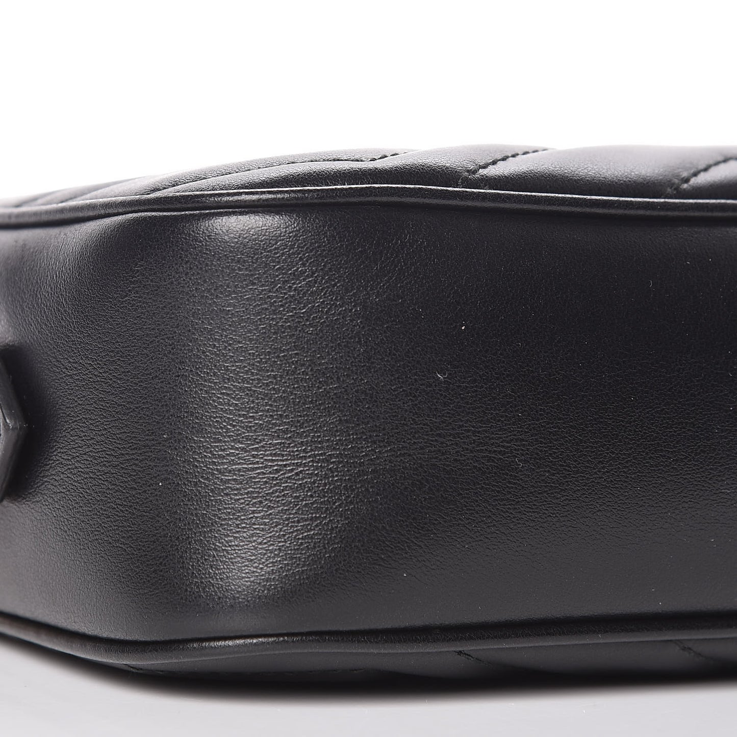 Calfskin Matelasse Mini GG Marmont Chain Shoulder Bag Black