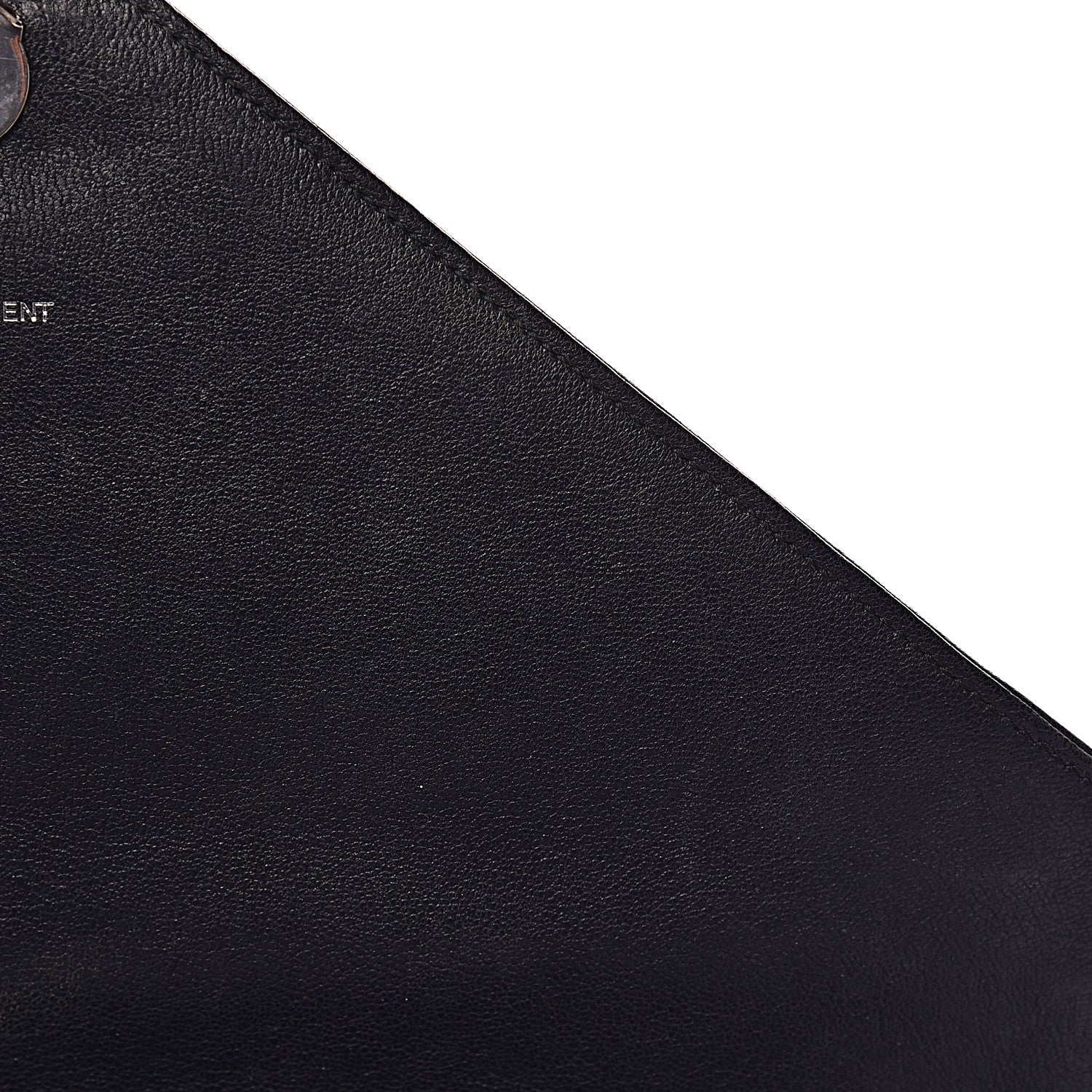 Saint Laurent Sheepskin Matelasse Chevron Monogram Large College Satchel Deep Marine 9 of 19