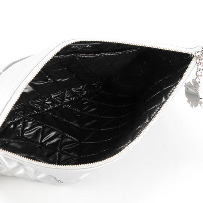 Chanel Metallic Calfskin Keyboard Pouch Silver 5 of 7