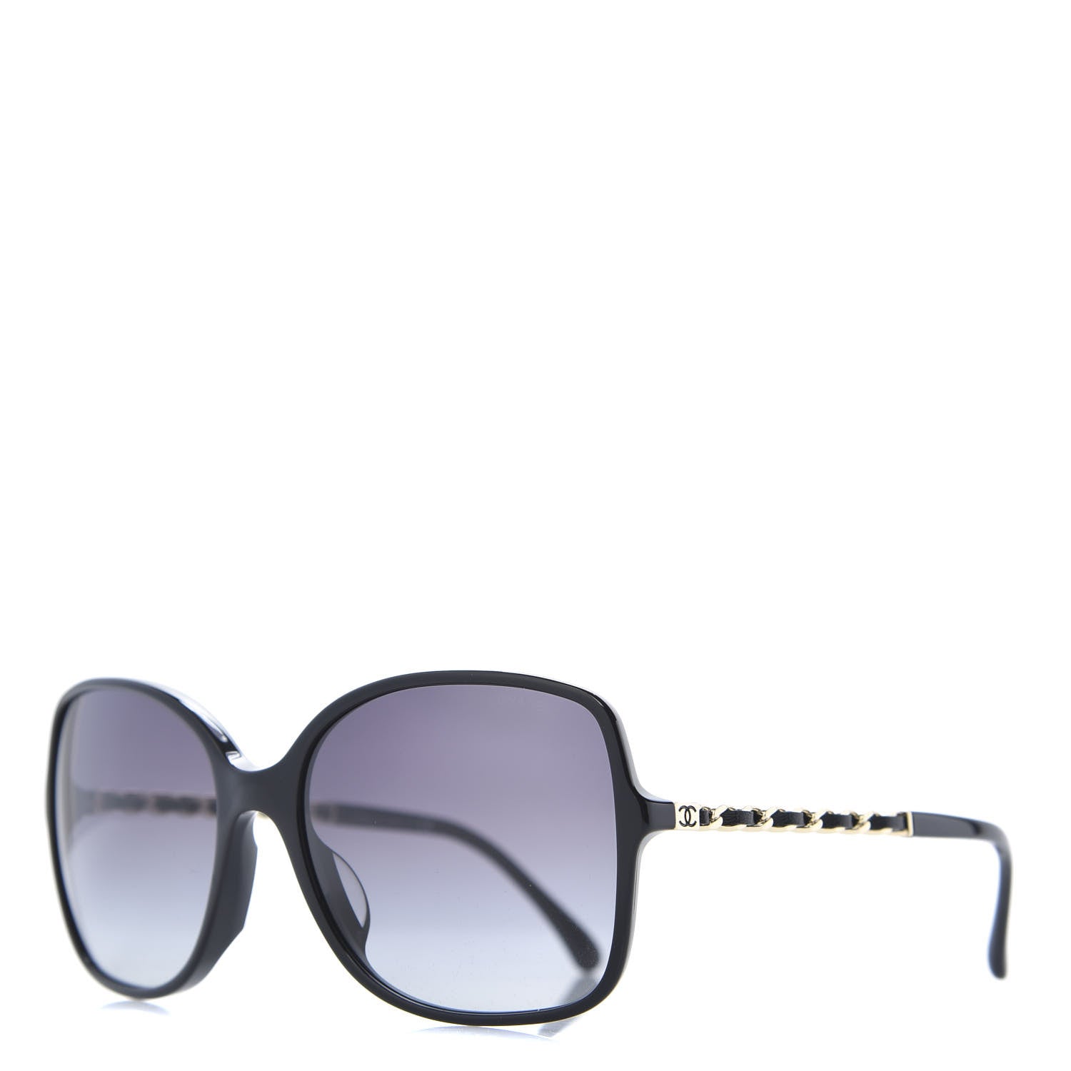 Chanel Lambskin Square Chain Sunglasses 5210-Q Black 1 of 8
