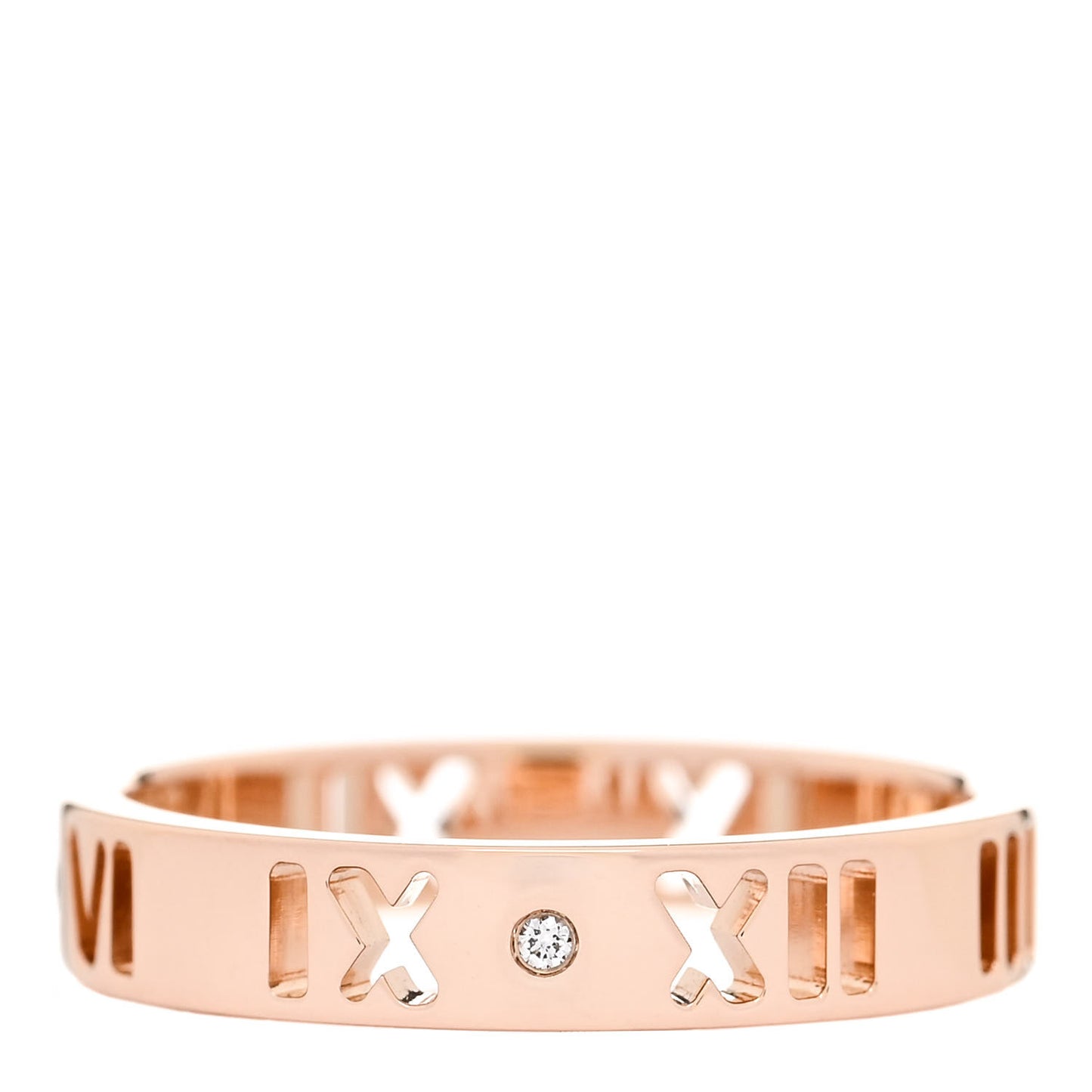 18K Rose Gold Diamond Atlas Pierced Ring 52 6