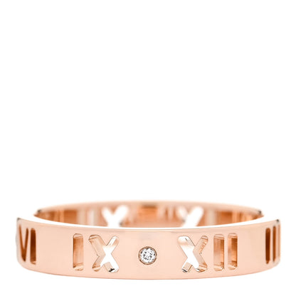 Tiffany 18K Rose Gold Diamond Atlas Pierced Ring 52 6 1 of 5